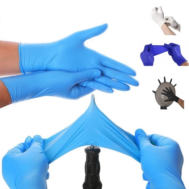 Caja Con Guantes 20 Piezas Azul L Laboratorio Nitrilo-Látex Limpieza S Desechable