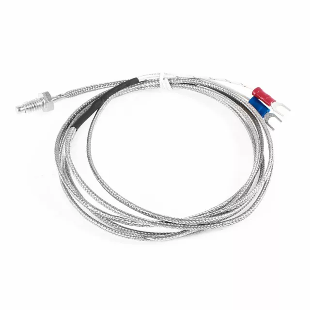 Spring Sleeve Temp Probe Thermocouple K Type 0-500C Degree Celsius 6.5Ft 2M