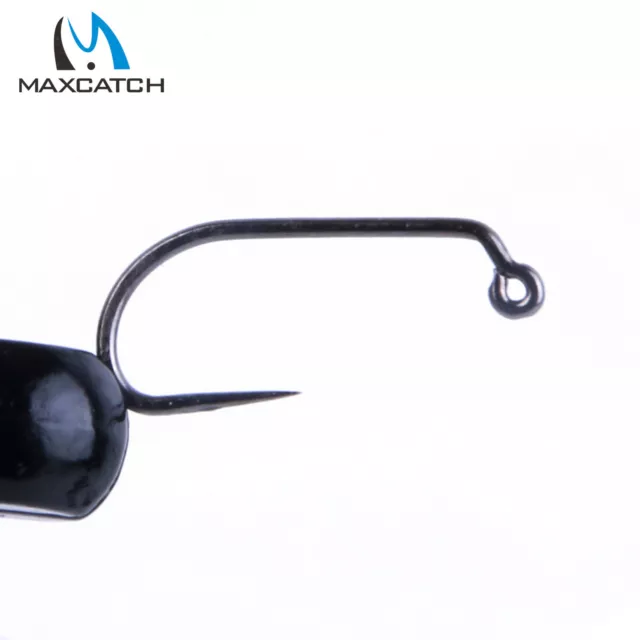 Fly Hook MC-5220 Barbless Jig Hooks Forged Black Nickle 12# 14# 16# 100Pcs/lot