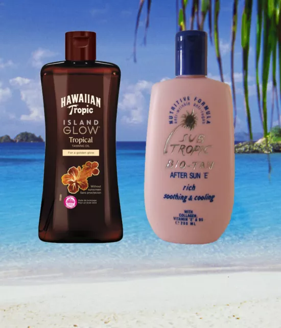 Hawaiian Tropic LSF 0 Sonnenöl & After Sun Burn Lotion hellbraun Öl Bräunungsöl