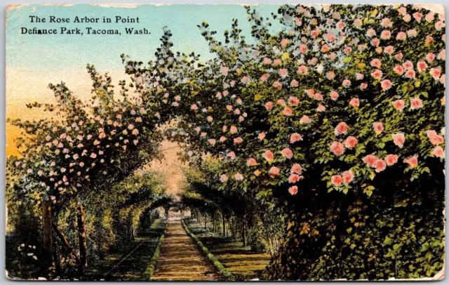 1950's The Rose Arbor In Point Defiance Park Tacoma Washington Posted Postcard