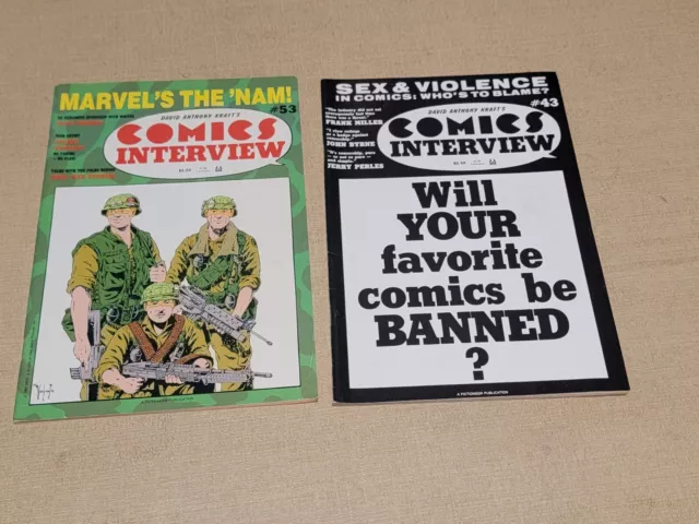 1987 COMICS INTERVIEW Magazine #43 & #53 Frank Miller John Byrne Marvel The 'Nam