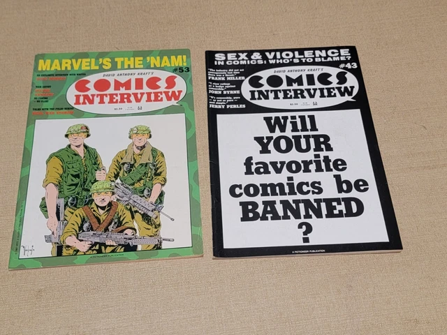 1987 COMICS INTERVIEW Magazine #43 & #53 Frank Miller John Byrne Marvel The 'Nam