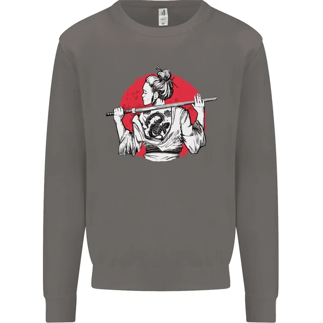 Felpa Maglione Maglione Samurai Tattoo Ragazza MMA Kenjutsu Kendo Iaido Ragazza 5