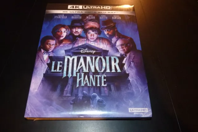 COFFRET BLU-RAY 4K + BLU-RAY NEUF "LE MANOIR HANTE" Owen WILSON, Danny DeVITO