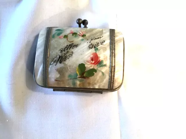 Antique Small Purse in Mother of Pearl.