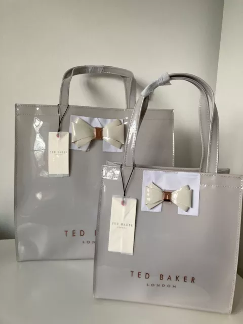 TED BAKER grey Bow Small Icon Bag authentic designer new with tags