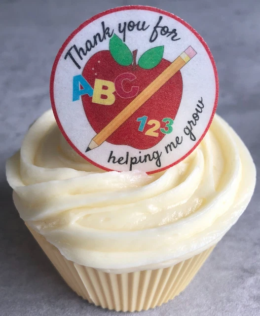Crayon Thank You Teacher Edible Cupcake Toppers Incre vrogue.co