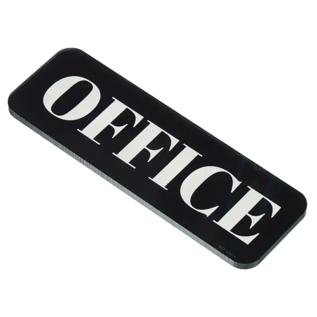 Office Cartello,Acrilico 6"x2" Auto Adesivo Porta Cartello Impermeabile,Nero