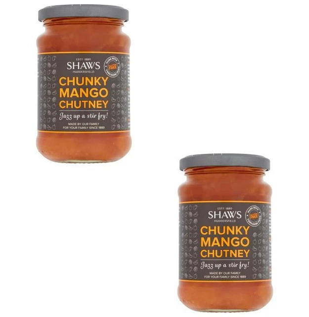 Shaws Chunky Mango Chutney Yorkshire confezione da 2 300 g