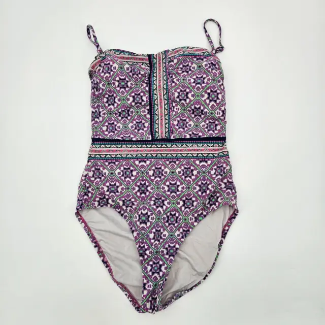 Nanette Lepore MALLORCA Mosaic One Piece Swimsuit Size Small Purple NL5C012