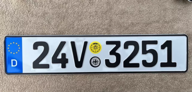 European REFLECTIVE License Plate Tag Reproduction