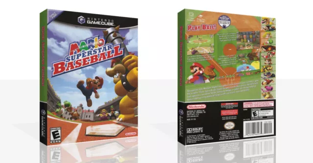 - Mario Superstar Baseball Replacement Case + Box Art Work Cover Only