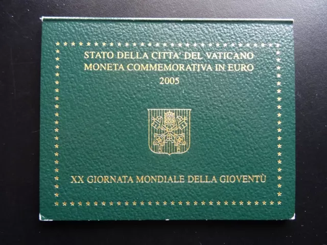 Vaticano 2005 2 Euro Commemorativi Xx Giornata Gioventu' Da Zecca Fdc.