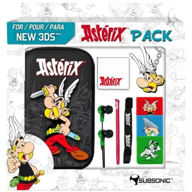 pack accessoires new nintendo 3ds dsi ds lite neuf asterix sacoche ecouteur