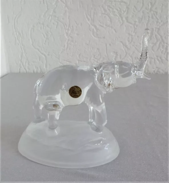 Kristall Elefant Figur Elephant Cristal d´ Arques Frankreich Bleikristall