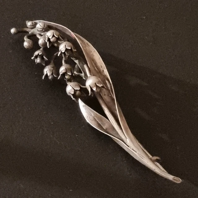 Broche Ancienne En Argent Massif Poinçonnée - Bijou Vintage Et Authentique