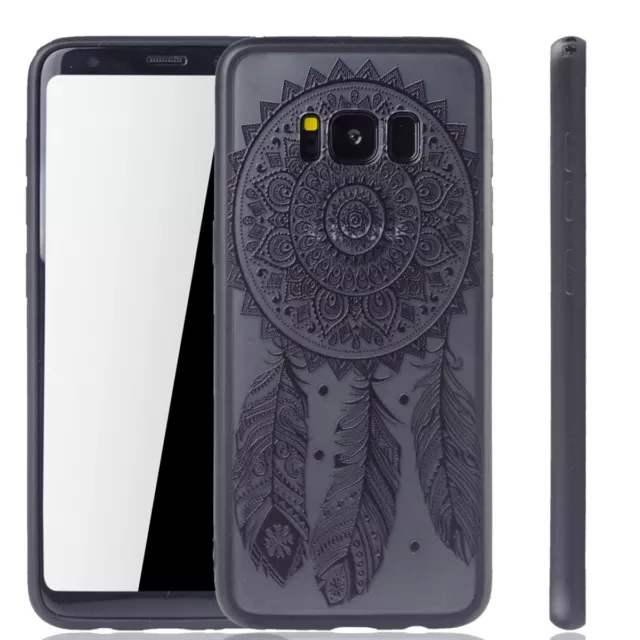 Handyhülle für Samsung Galaxy S8 Schutzcase Backcover Bumper Etuis Case Schwarz