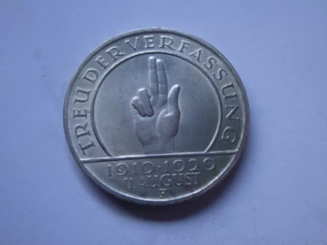 3 Reichsmark Schwurhand 1929-F.Siehe Foto