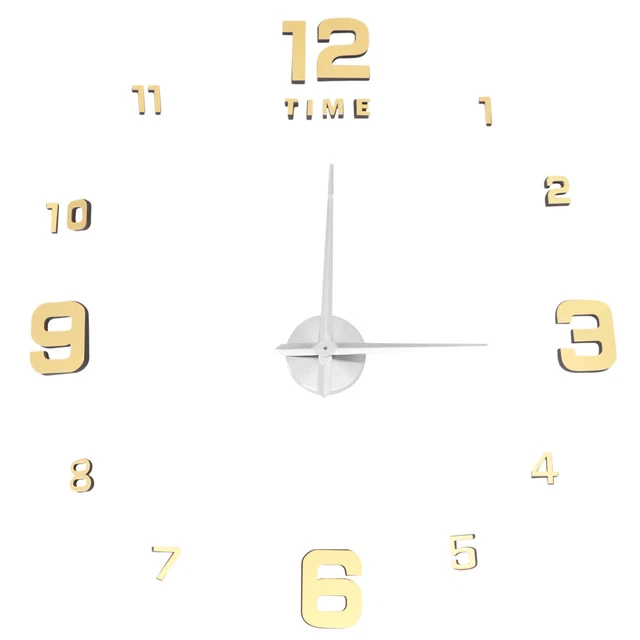 Reloj de pared de gran tamaño arte de pared pegatinas relojes de pared relojes para hombres pegatinas de pared