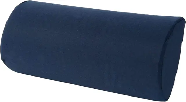 Lumbar Roll Back Support Cushion Pillow, Half-Moon Size, Navy