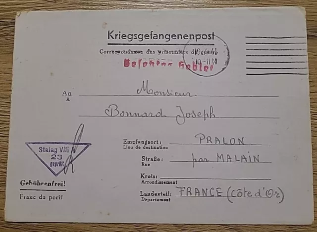 Zensur Brief Lager Stalag VIII A Görlitz 1941 Kriegsgefangenenpost POW (35