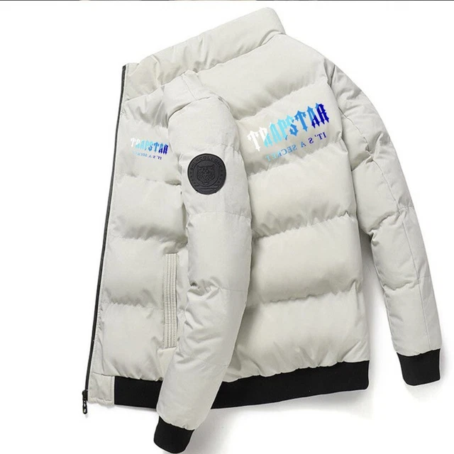 Men's Standing Collar Winter Warm Jacket Zipper Casual Thickened Cotton Jacket