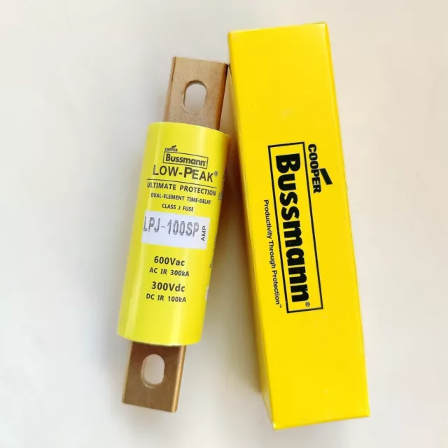 Bussmann Low-Peak LPJ-100SP LPJ100SP Dual Element Time Delay Fuse 600Vac100A