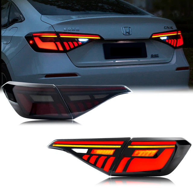LED SEQUENTIAL TAIL Lights for Honda Civic 11th Gen 2022 2023 V2 Rear