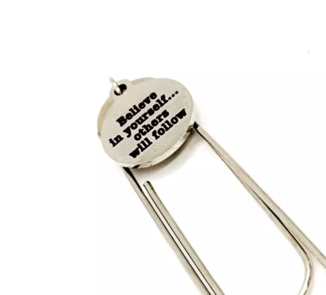 Affirmation Quotes, Believe In Yourself Others Will Follow Charm Bookmark