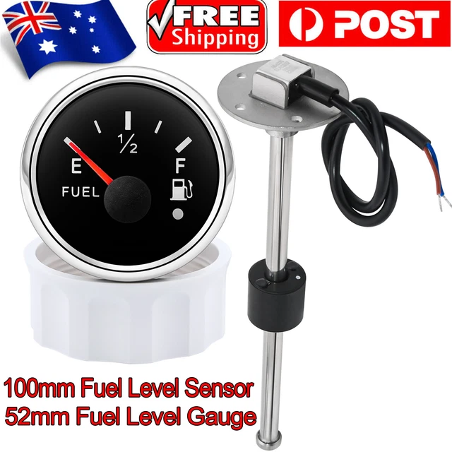 Fuel Level Detection Sensor 100MM FUEL LEVEL Sensor with 52mm Fuel Level Gauge for Boat Car Truck ...