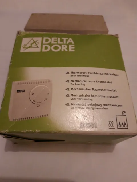 Thermostat d'ambiance DELTA DORE mécanique filaire 10A 230 V Complet