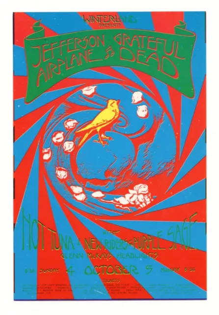 Grateful Dead Handbill 1970 Winterland San Francisco David Singer