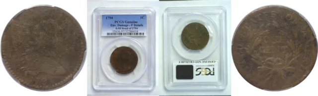 1794 Large Cent PCGS Genuine