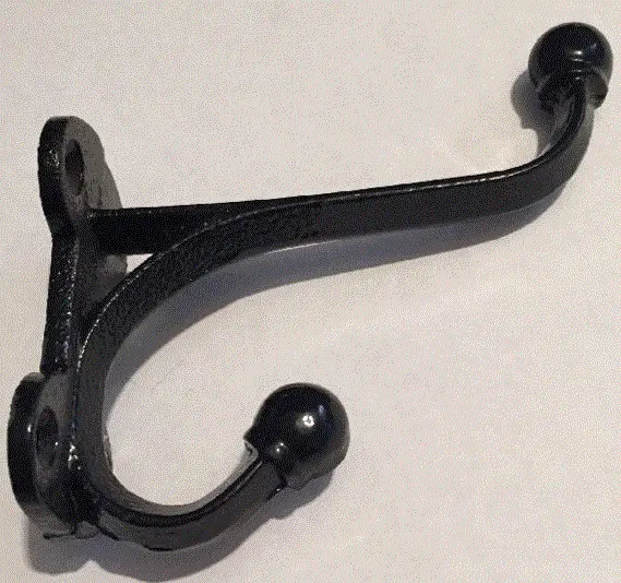 Black Cast Iron Harness Coat Hooks Antique Vintage Style Hat Amish Made In Usa