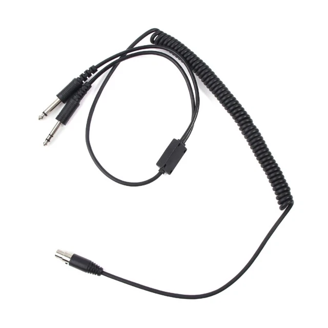 FOR AIRCRAFT HEADPHONE Headset Adapter Cable Aviation Cable Earphone ...