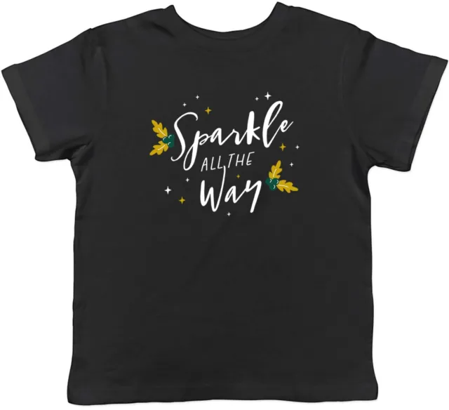 T-shirt Sparkle All The Way Natale bambini bambini ragazzi ragazze regalo