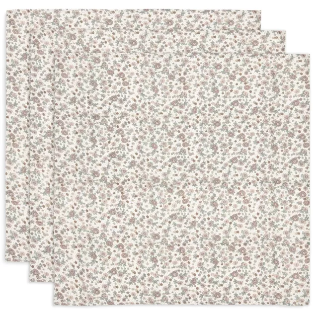 Jollein Spucktuch Hydrophill 70x70 cm Retro Flowers 3er Pack TOP