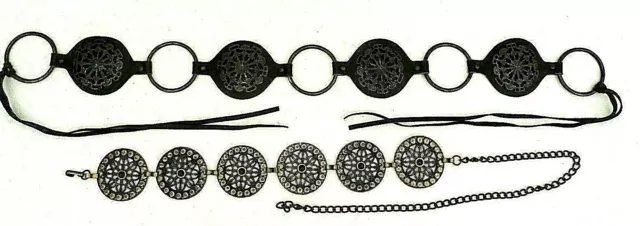 2 ceintures ethniques pour tenues indiennes kl