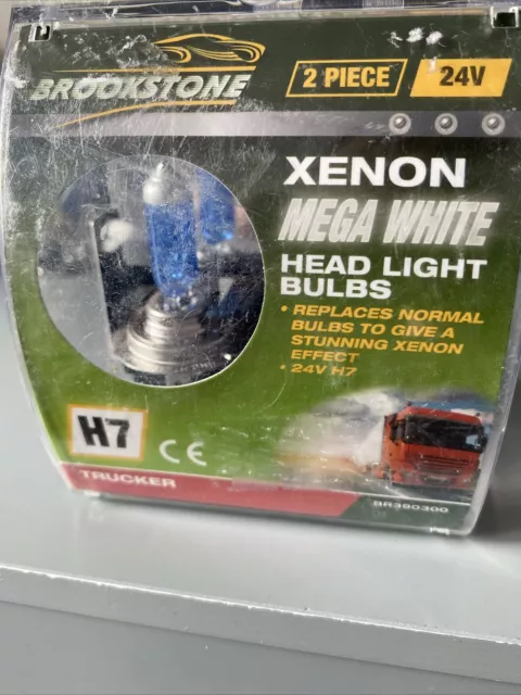 2 Stück Brookstione Xenon Effekt Mega Weiss Halogen Kopf Glühbirne 24V H7