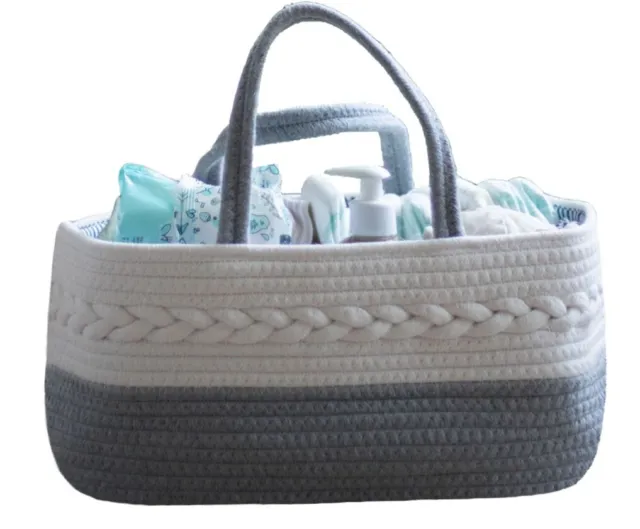 Baby Diaper Caddy Organizer Basket Wipes Bag Newborns Infant Nursery Storage Bin 2