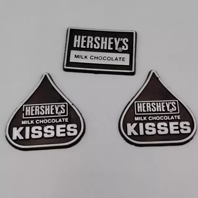 Hershey's Milk Chocolate Kisses Bar Refrigerator Fridge Magnets Rubber Set Of 3