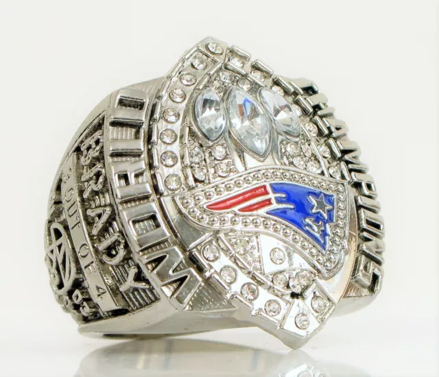2004 NEW ENGLAND Patriots Super Bowl Ring Tom Brady The Goat Cz ...