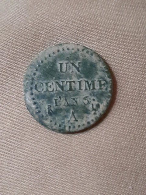 PIECE DE 1 CENTIME DUPRÉ L’AN 6 A paris