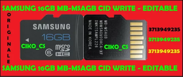 ✅ Samsung 16GB SD Card MB-MSAGB CID MB-MSAGB/EU Korea CID Changeable Read Write