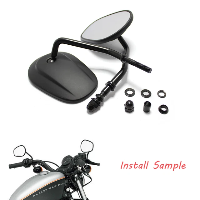 For Harley Davidson Dyna Wide Glide Low Rider Motorcycle Tapered Rearview Mirror