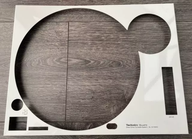 Technics SL-1210 MK2 Gloss White Faceplate Cover With 1210 Screen Printing