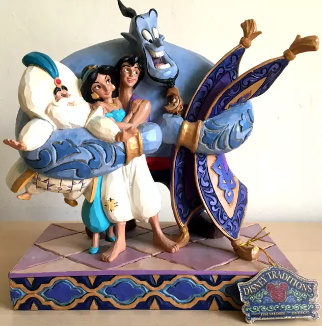 Disney Traditions "Group Hug" Aladdin Genie Figurine Statue 6005967 Jim Shore