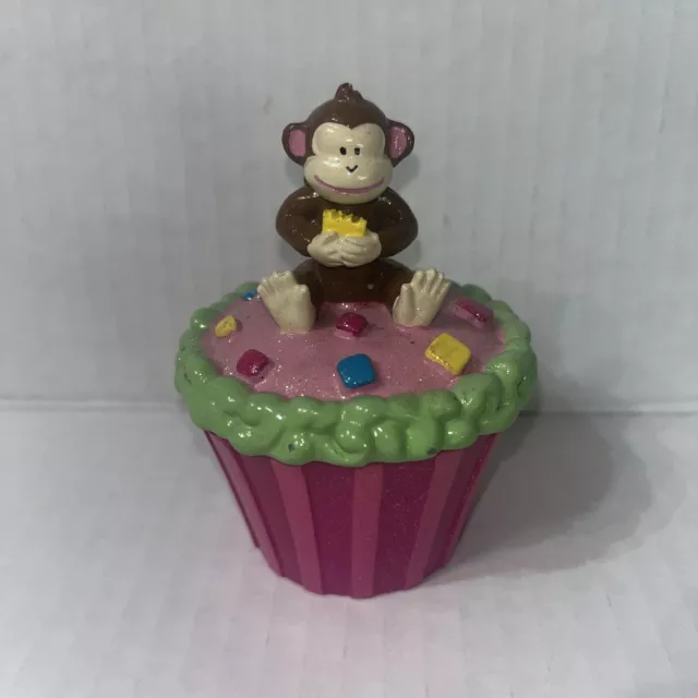 Claire’s Trinket Box Made 4 U Glitter Cupcake Monkey 2007 #8