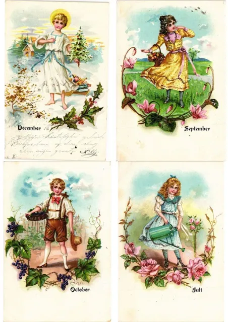 CHILDREN GREETINGS Mostly ARTIST SIGNED 100 Vintage Postcards (PART 15.) (L6158)